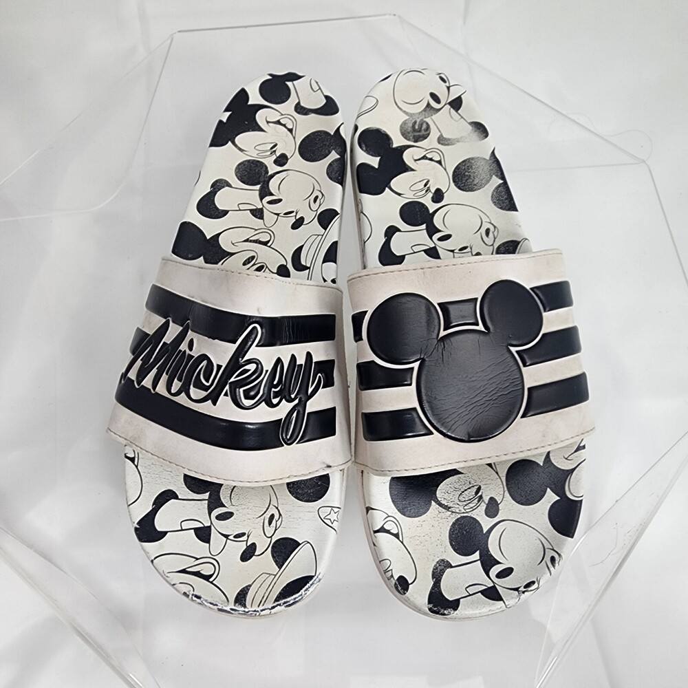 Adidas Men 11 Adilette Comfort Mickey Mouse Disney Slides White Black GW1057 Use